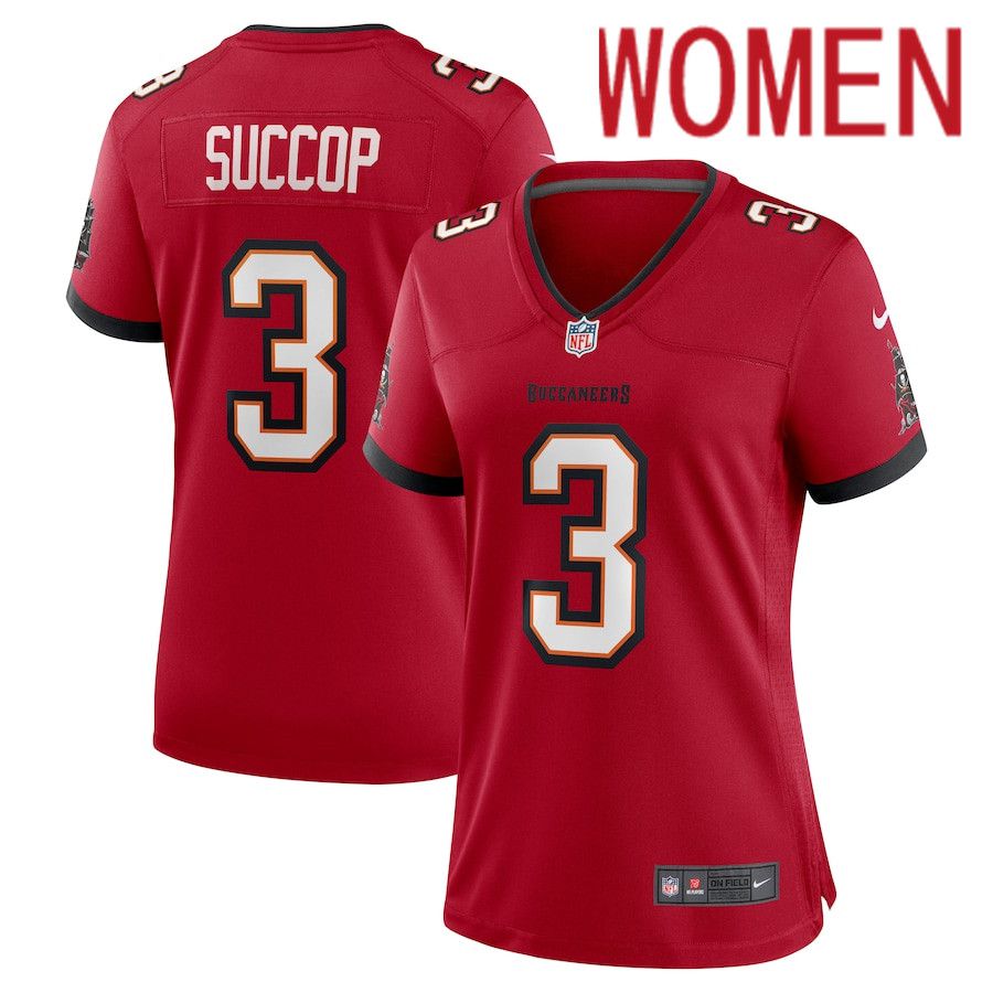Women Tampa Bay Buccaneers #3 Ryan Succop Nike Red Team Game NFL Jersey